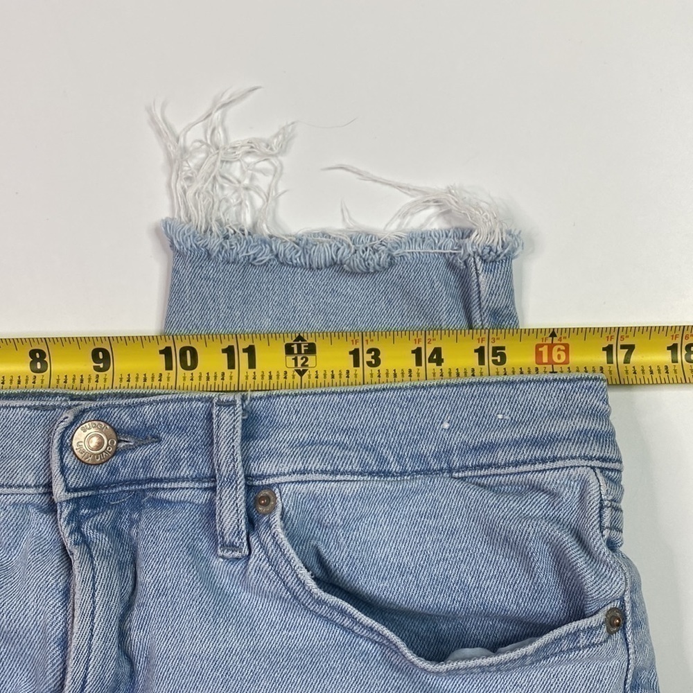 Calvin Klein Jeans High Rise Raw Hem Skinny Distressed Jeans Size 32 - Picture 9 of 14